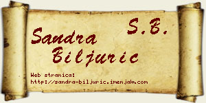 Sandra Biljurić vizit kartica